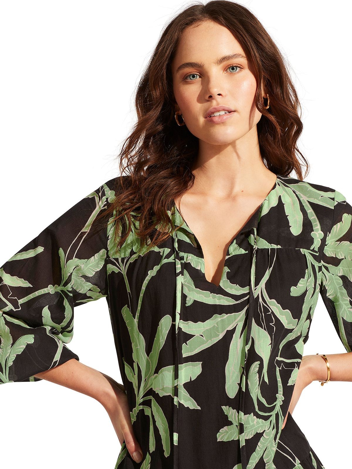DODATEK PLAŻOWY SEAFOLLY PALM PARADISE 54951-DR SUKIENKA