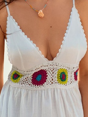 DOPLŇKY PLÁŽOVÁ ROSA FAIA CROCHET TEPLÁKOVÁ SOUPRAVAS 8615 ŠATY