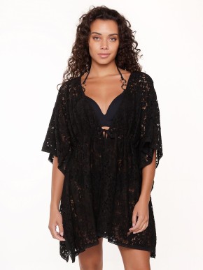 DOPLŇKY PLÁŽOVÁ LINGA DORE BLACK&FUCHSIA 7219 BLACK KARDIGAN