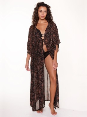 DOPLŇKY PLÁŽOVÁ LINGA DORE BLACK&COPPER 7208P-1 KARDIGAN