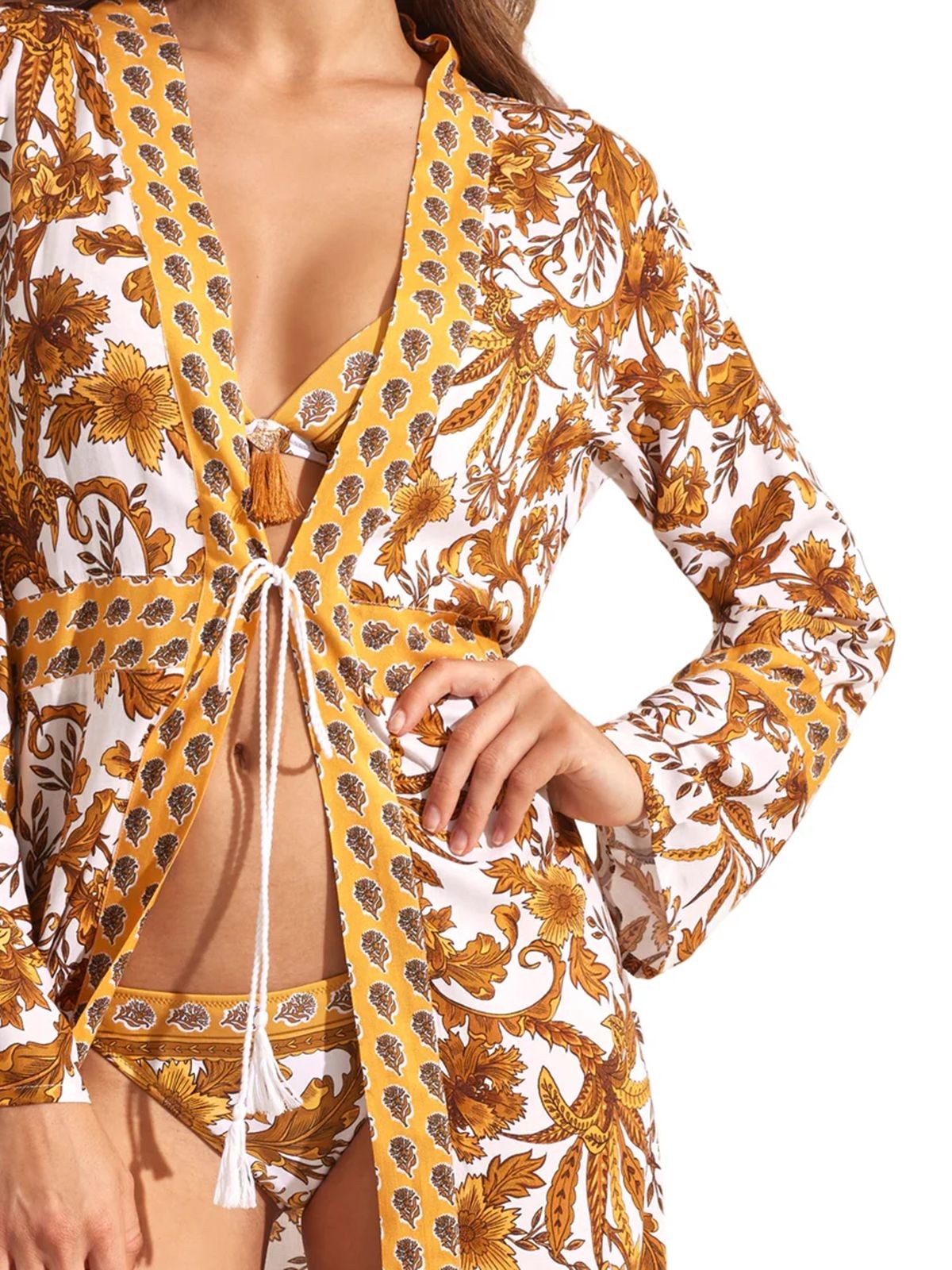 DODATEK PLAŻOWY SELMARK ACANTHUS BM297 KIMONO
