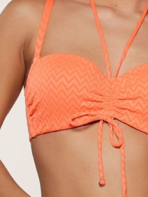 KOSTIUM KĄPIELOWY LINGA DORE HOT CORAL&DARK 7710BC GÓRA OD BIKINI