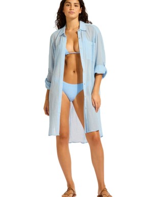 DODATEK PLAŻOWY SEAFOLLY BEACHEDIT 55536-CU KOSZULA