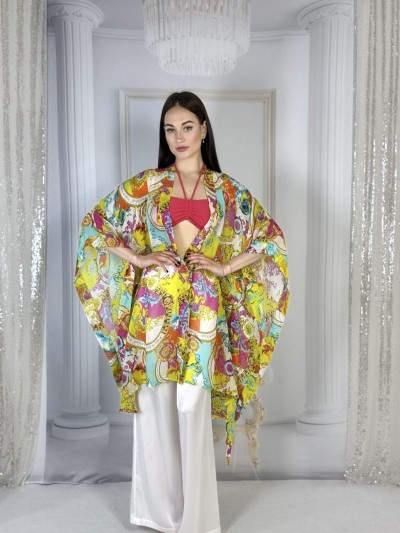 DODATEK PLAŻOWY PAREO&JULIET JAMAICA CLASSIC SHORT CHIFFON TUNIKA